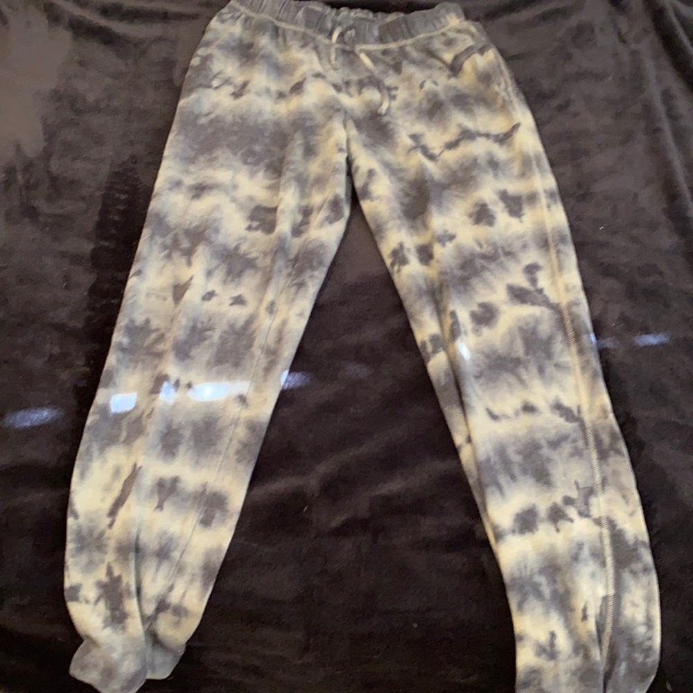 Green tie dye joggers
